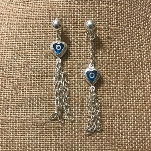 NEW! Sterling Silver Evil Eye Tassel Earrings